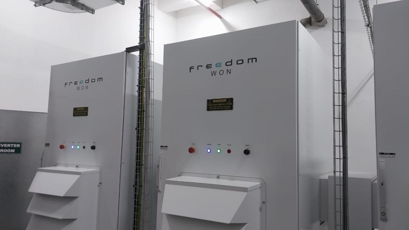 Multiple Freedom Won EPC Power cabinets in operation at Rosebank Mall. 
