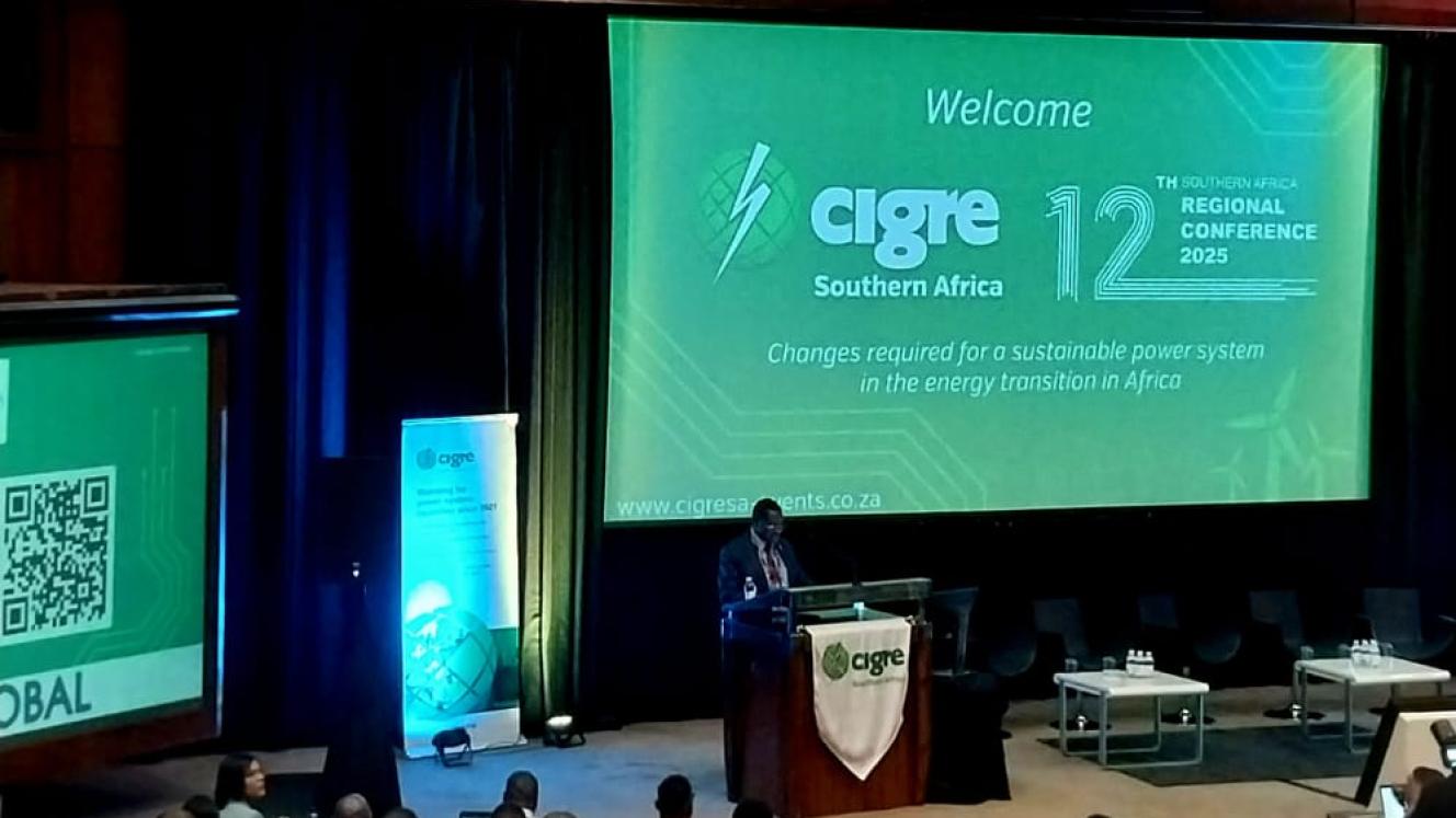 Executive Director of the SAPP Coordination Centre Stephen Dihwa at this week’s Cigre Soutern Africa Regional Conference.