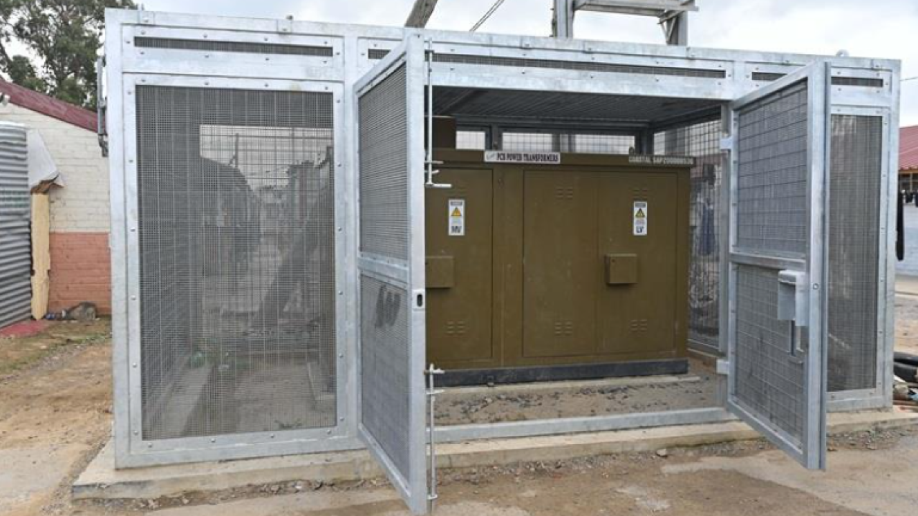 A new ground-mounted mini-substation installed as part of the City of Cape Town’s R2,3 million electricity infrastructure upgrade in Lwandle. 