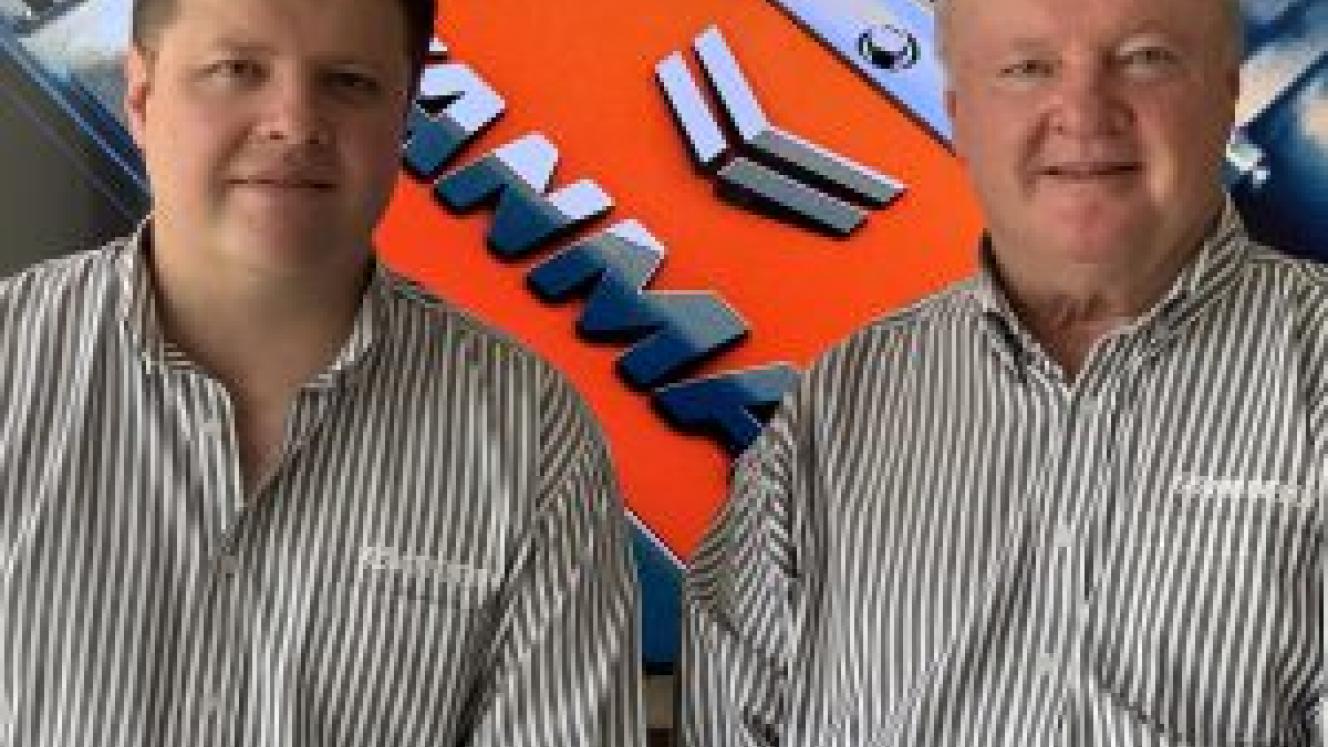 Ryan Robertson, Vert Energy's sales & marketing director (left) with Grant Robertson, the company's managing director.