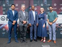 From left to right: Deshan Naidoo, Gerhard Fourie, Kgashane Mohale, Heather Orton, Irshaad Kathrada. 