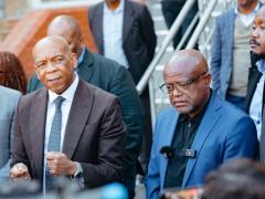 Minister of Electricity and Energy, Kgosientsho Ramokgopa and Executive Mayor of Johannesburg, Dada Morero.